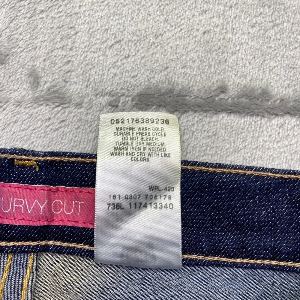 VTG Levis Curvy Cut Dark Wash Bootcut Jeans Blue Denim 5M 736L Y2K Grunge Retro‎